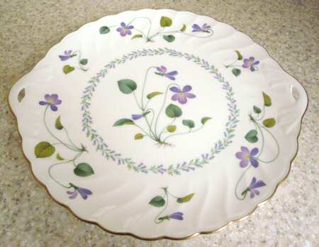Violet Dream Handled Cake Plate