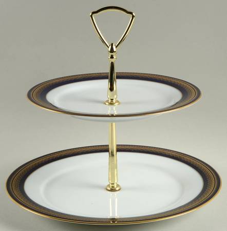 Vienna 2 Tiered Serving Tray (Dinner & Salad Plate)