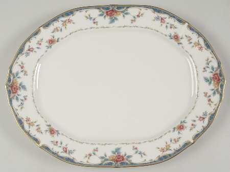 Vintage Rose 14" Oval Serving Platter