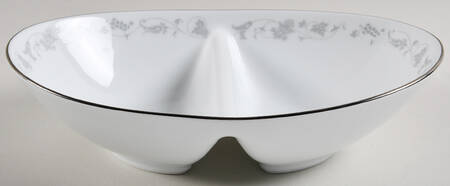 Vivian 10" Oval Divided Vegetable Bowl