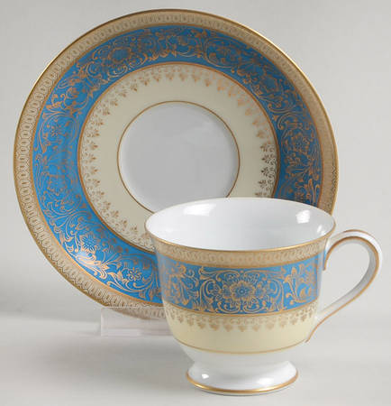 Vornay Blue Footed Demitasse Cup & Saucer Set