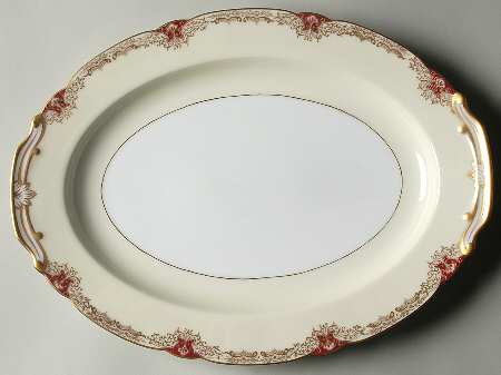 Vornay Red 16" Oval Serving Platter