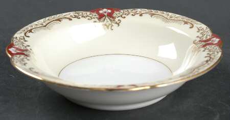 Vornay Red Rim Fruit/Dessert (Sauce) Bowl