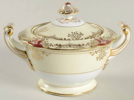 Vornay Red Sugar Bowl & Lid