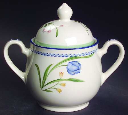 Watergreen Sugar Bowl & Lid