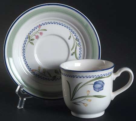 Watergreen Footed Cup & Saucer Set