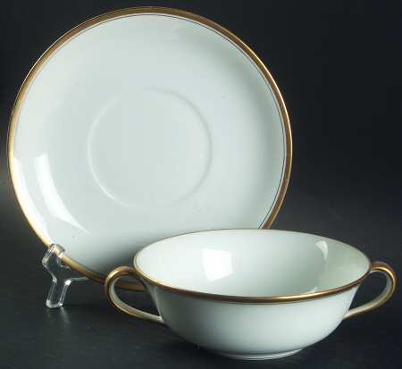 Waverly Footed Cream Soup Bowl & Saucer Set