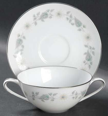 Wellesley Flat Cream Soup Bowl & Saucer Set