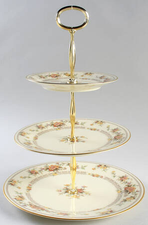 Westport Yellow 13 7/8"-14 1/4" 3-Tiered Serving Tray(DP,SP,BB) HC