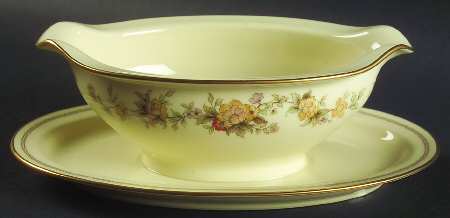 Westport Yellow Gravy Boat with Attached Underplate