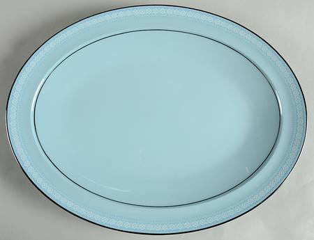 Wedding Veil 16" Oval Serving Platter