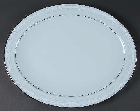 Wedding Veil 13" Oval Serving Platter