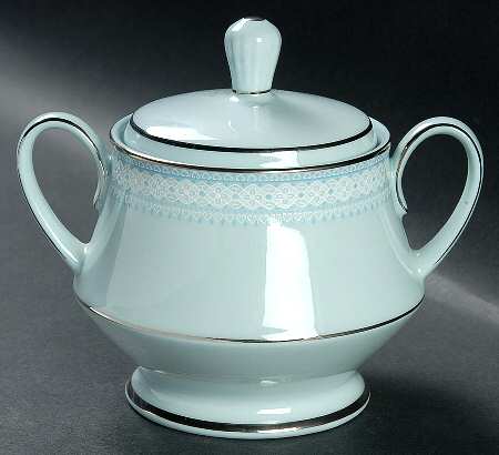 Wedding Veil Sugar Bowl & Lid