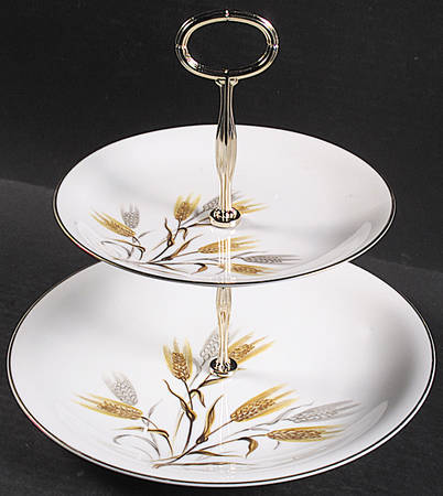 Wheaton 6 5/8"-10"  2 Tiered Serving Tray (Dp, Sp) HC