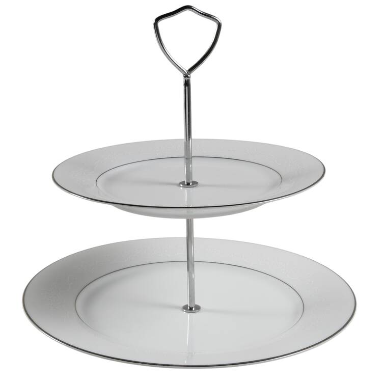 Whitehall 2 Tiered Serving Tray (Dinner & Salad Plate)