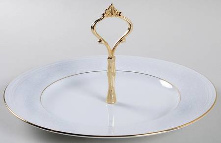 Whitecliff Round Serving Plate with Handle (DP) by Noritake