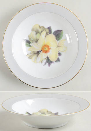 Whiterose Rim Fruit/Dessert (Sauce) Bowl
