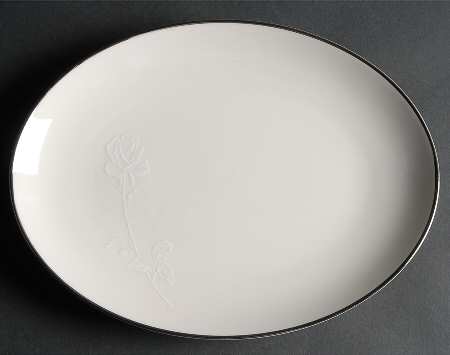 White Knight 12" Oval Serving Platter