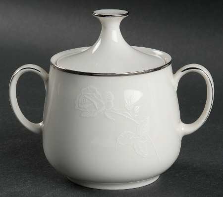White Knight Sugar Bowl & Lid
