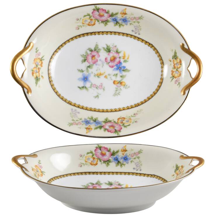 Wildfleur 9" Oval Vegetable Bowl