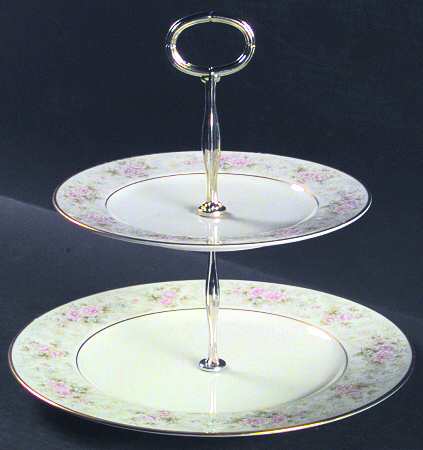 Willowbrook 6 5/8"-10"  2 Tiered Serving Tray (Dp, Sp) HC