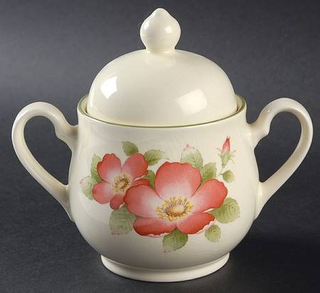 Wild Rose Sugar Bowl & Lid