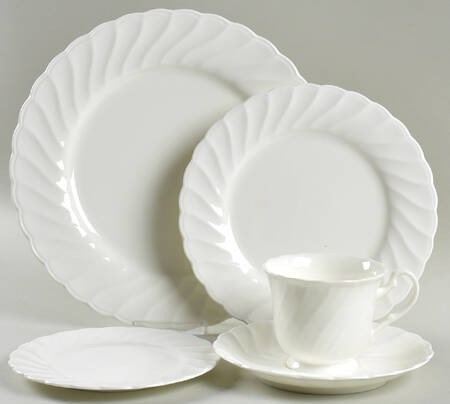 Windsor White 5 Piece Place Setting