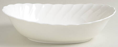 Windsor White 10" Oval Vegetable Bowl