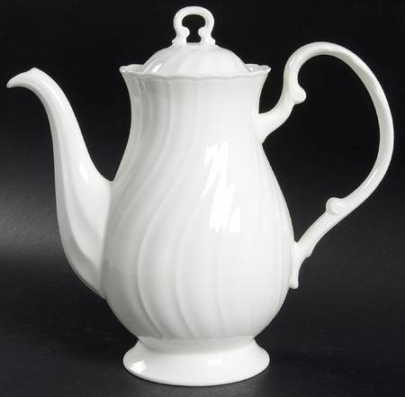 Windsor White Coffee Pot & Lid