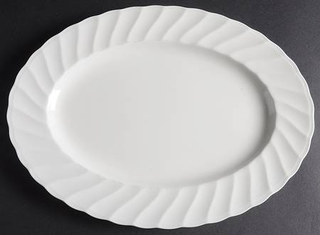 Windsor White 12" Oval Serving Platter