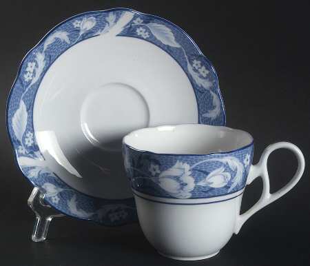 Winter Whites Flat Cup & Saucer Set