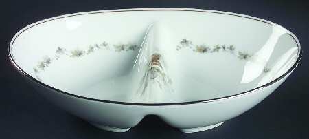 Woodley 10" Oval Divided Vegetable Bowl