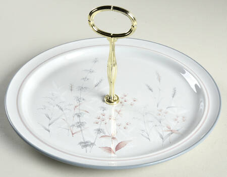 Woodstock Round Serving Plate with Center Handle (Dp) Hc
