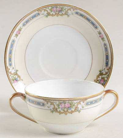 Ybry Flat Bouillon Cup & Saucer