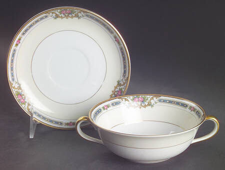 Ybry Flat Cream Soup Bowl & Saucer Set