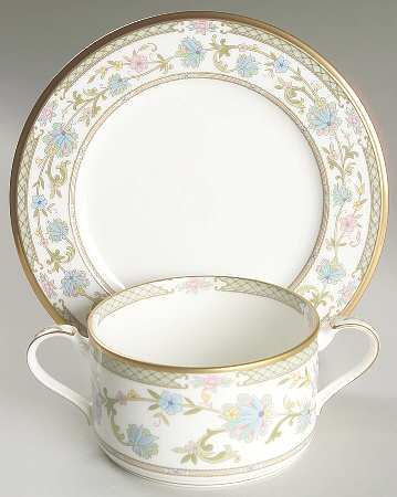 Yoshino Cream Soup Bowl & Bread Plate/Saucer Set
