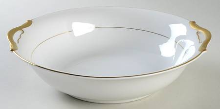 The Yukon (Gold Trim & Verge) 10" Round Vegetable Bowl