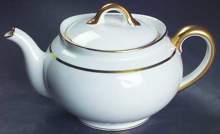 The Yukon (Gold Trim & Verge) Teapot & Lid