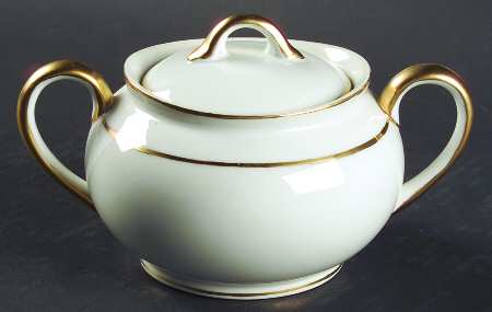 The Yukon (Gold Trim & Verge) Sugar Bowl & Lid