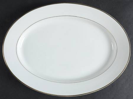 The Yukon (Gold Trim & Verge) 11" Oval Serving Platter