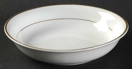 The Yukon (Gold Trim & Verge) Fruit/Dessert (Sauce) Bowl