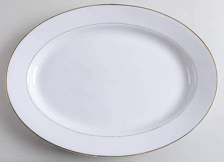 The Yukon (Gold Trim & Verge) 13" Oval Serving Platter