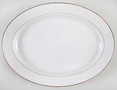 The Yukon (Gold Trim & Verge) 14" Oval Serving Platter