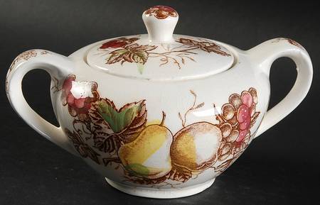 Fruit Arbor (USA) Sugar Bowl & Lid