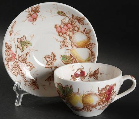 Fruit Arbor (USA) Flat Cup & Saucer Set