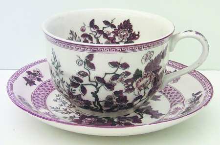 Indian Tree Brown (USA) Flat Cup & Saucer Set