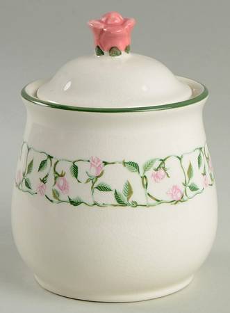 Cameo Rose Sugar Bowl & Lid