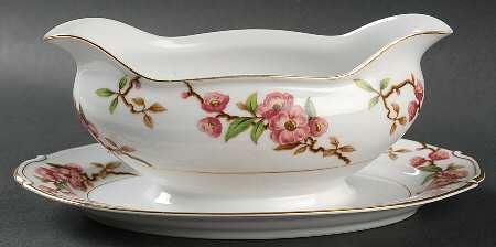 Blossomtime Gravy Boat with Attached Underplate
