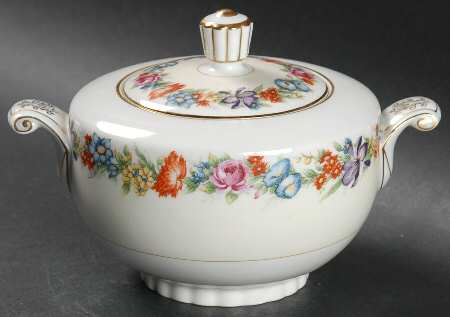 Flower Garden (Occupied Japan) Sugar Bowl & Lid