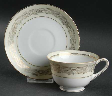 Golden Bantam Footed Cup & Saucer Set